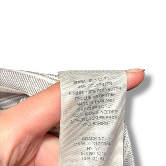 NWOT Coach Navy Blue Belted Fall Buttoned Trench Coat Outerwear Size Small - Picture 11 of 13